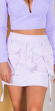Krátka kapsáčová sukňa Lilac