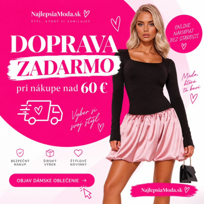 ???? DOPRAVA ZADARMO pri nákupe nad 60 € ????Vyber si svoje obľúbené kúsky z NajlepsiaModa.sk a pri nákupe nad 60 € máš dopravu od nás ZADARMO. ✨ Objav šaty, nohavice, topy, bundy a ďalšie štýlové kúsky z aktuálnej ponuky.???? Klikni na odkaz v príspevku a pozri si Dámske oblečenie. Alebo napíš do komentára DOPRAVA a pošleme Ti link priamo do správy. ???? ???? NajlepsiaModa.sk#damskamoda #dopravazadarmo #slovenskyeshop #onlinefashion #najlepsiamoda